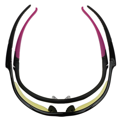KleenGuard™ Nemesis™ Small Safety Glasses, Clear Anti-Fog Lens with Black/Pink Frame