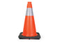 Cordova 18” PVC Safety Cone, 6" Reflective Collar, 3.2 lb, Florescent Orange w/Black Base - 1/ea