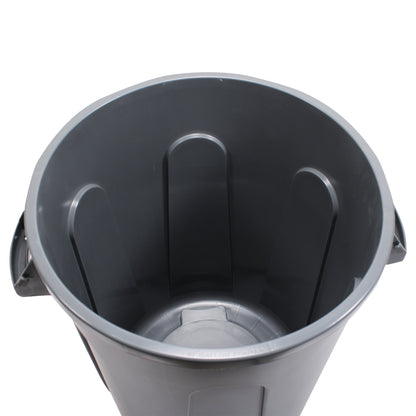 Performance Plus™ 32 Gallon Round Waste Receptacle w/Venting Channels for Easier Bag Removal, Gray - 1/ea