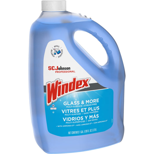 SC Johnson Professional® Windex® Glass & More Streak-Free Cleaner with Ammonia D, Gallon - 4/cs