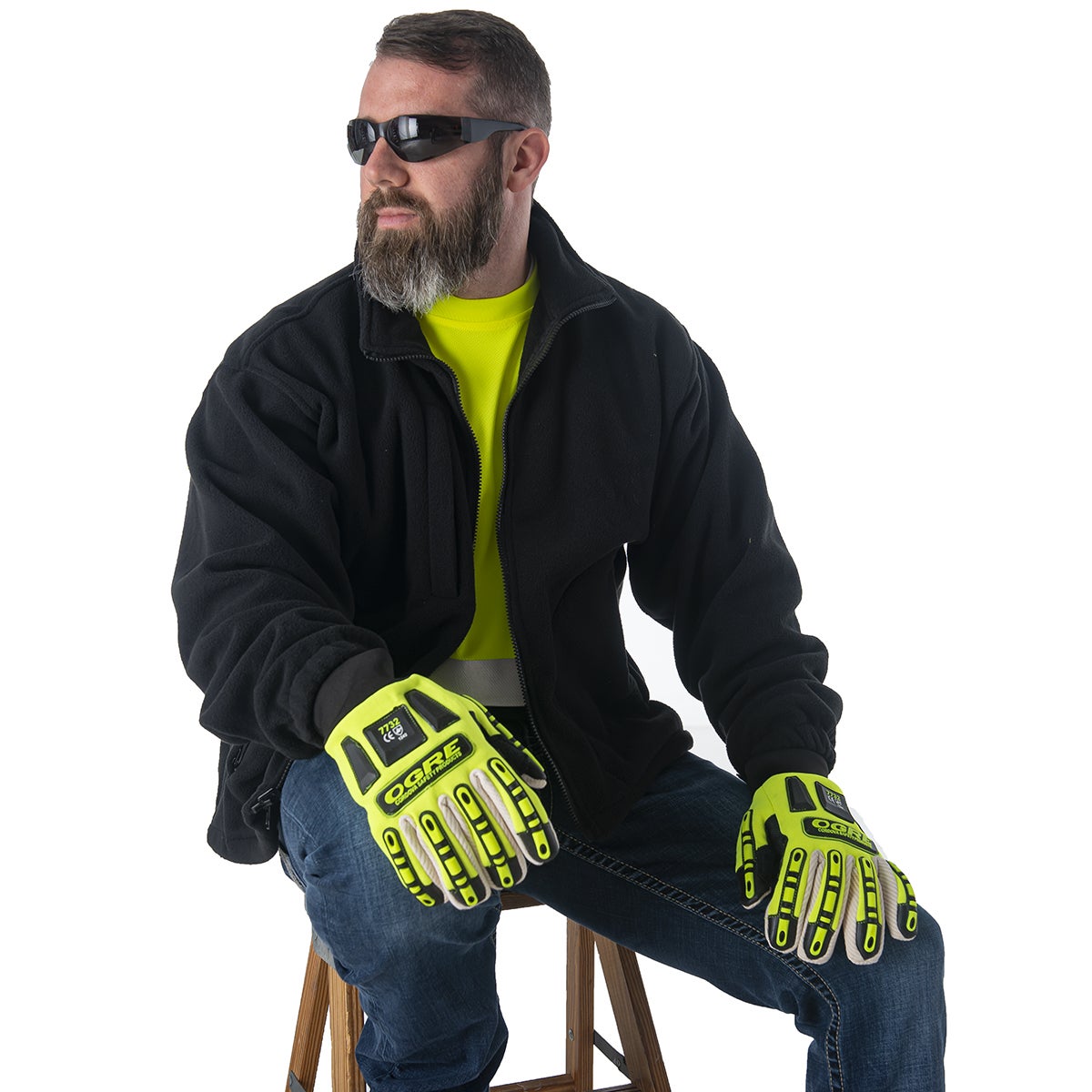 Cordova Bulldog™ Safety Glasses, Single Wrap-Around Scratch-Resistant Lens, Black Frame, Choose Gray OR Gray/Anti-Fog Lens