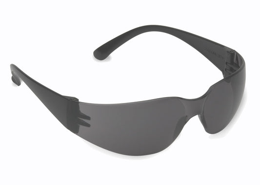 Cordova Bulldog™ Safety Glasses, Single Wrap-Around Scratch-Resistant Lens, Black Frame, Choose Gray OR Gray/Anti-Fog Lens