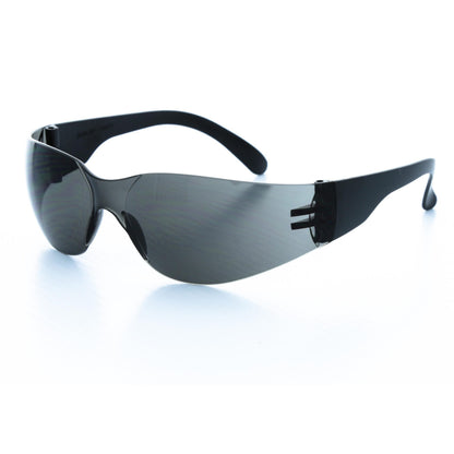 Cordova Bulldog™ Safety Glasses, Single Wrap-Around Scratch-Resistant Lens, Black Frame, Choose Gray OR Gray/Anti-Fog Lens