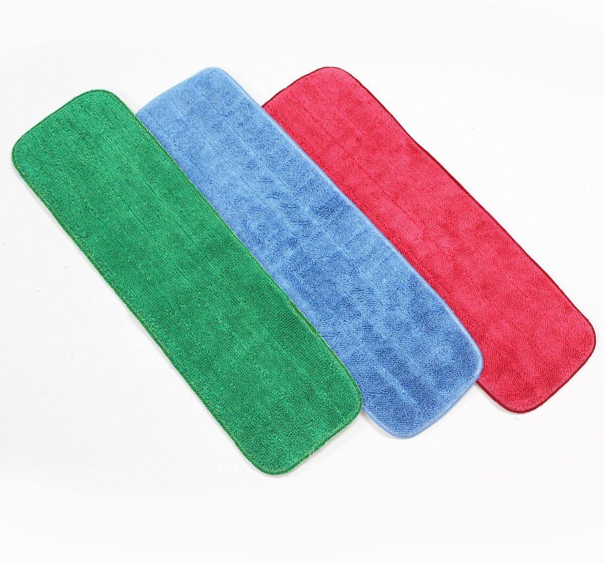 Microfiber Flat Wet Mop Pad, Velcro Back, Choose Your Size & Color