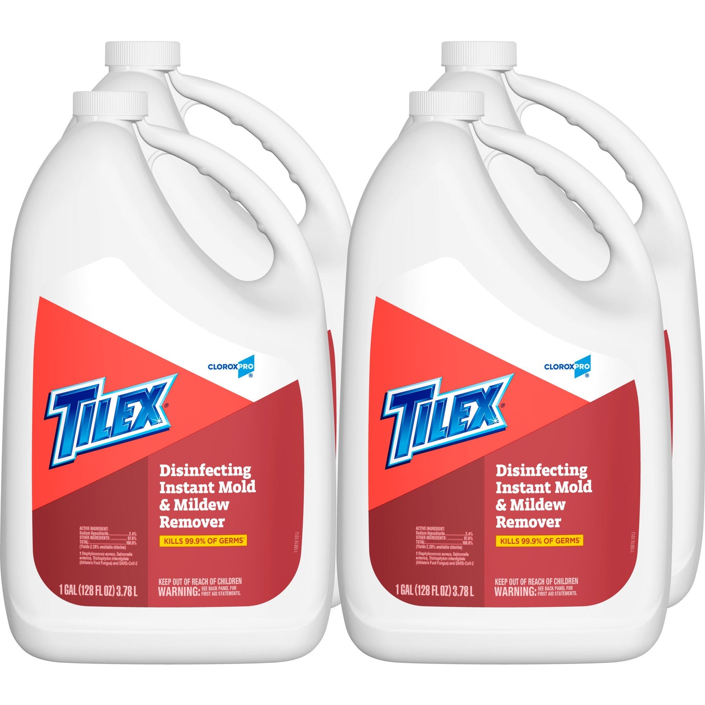 CloroxPro™ Tilex® Disinfecting Instant Mold & Mildew Remover, Gallon Refill Bottle (128 oz) - 4/cs