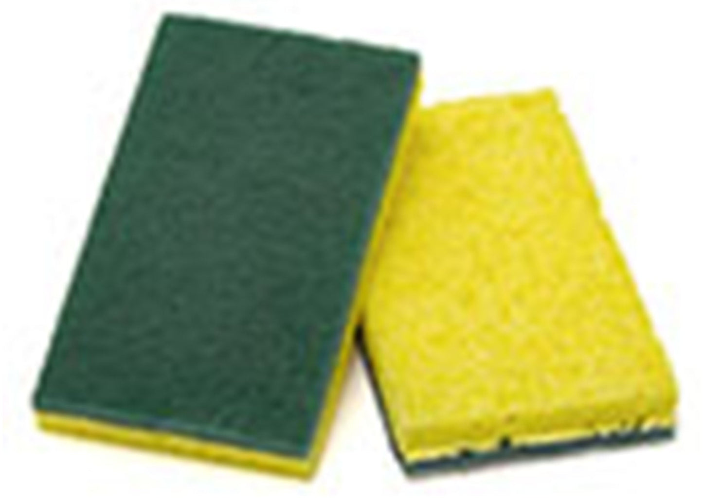 ACS Medium Duty Scrub Sponge, 6” x 3 3/8”, Green/Yellow, 5/pk - 8 pk/cs