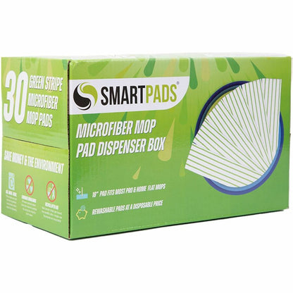 Monarch SmartPads 18" x 5" Microfiber Wet/Dry Mop Pad Refills in Dispenser Box, Choose Your Color