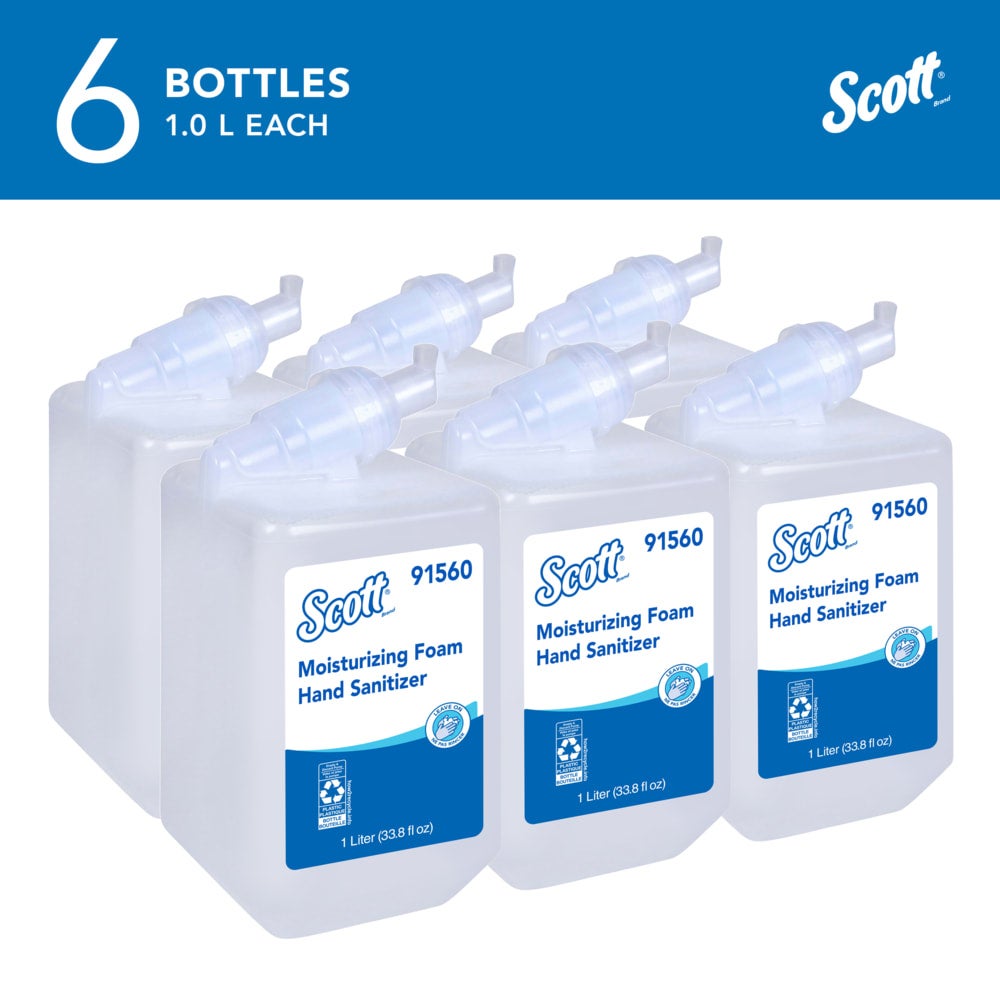 Scott® E-3 Moisturizing FOAM Hand Sanitizer, Cassette Refill for Scott® or Kimberly Clark Manual Skin Care Dispensers - 6/cs