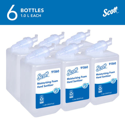 Scott® E-3 Moisturizing FOAM Hand Sanitizer, Cassette Refill for Scott® or Kimberly Clark Manual Skin Care Dispensers - 6/cs