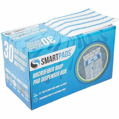 Monarch SmartPads 18" x 5" Microfiber Wet/Dry Mop Pad Refills in Dispenser Box, Choose Your Color