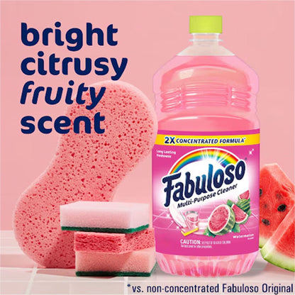 Fabuloso® 2X Concentrated Multi-Purpose Cleaner, Watermelon Scent, 56 fl oz Bottle - 6/cs
