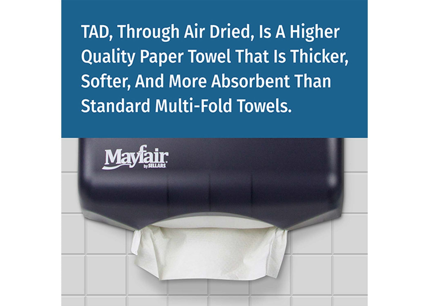 MAYFAIR® PREMIUM Quality TAD White Multi-fold Towels - 2400/cs