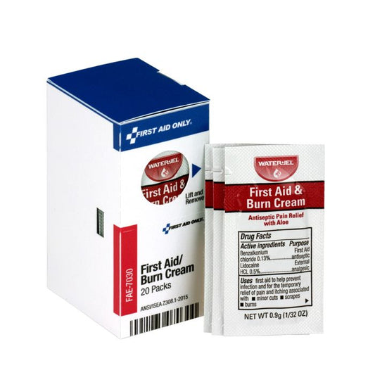 FAE-7030 SmartCompliance First Aid Kit Refill, Burn Cream, 0.9g Packets -20/bx