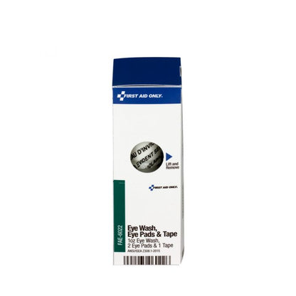 FAE-6022 SmartCompliance First Aid Kit Refill, Eyewash Set with Eye Pads and Adhesive Tape - 1/ea