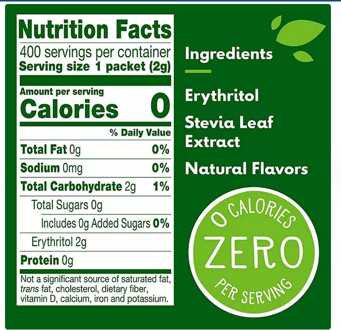 Truvia Plant Based Sweetener Packets - 400/bx