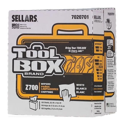 7020701 Sellars TOOLBOX® Z700 White Interfold Wipers, Compare to WYPALL* X70, White (Shipping Included - Continental U.S.)