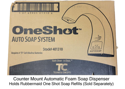 One Shot® LOTION Soap Dispenser, Counter (Deck) Mount Touch-Free, Polished Chrome/Black