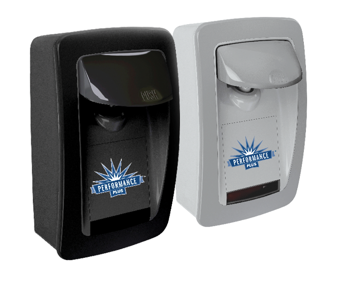 Performance Plus™ Manual FOAM or LIQUID Soap & Hand Sanitizer Dispenser, Choose Black or Gray - 1/ea