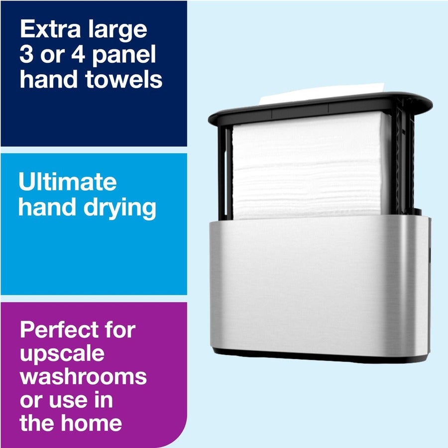 Xpress Countertop Multifold Hand Towel Dispenser, Stainless w/Black Trim