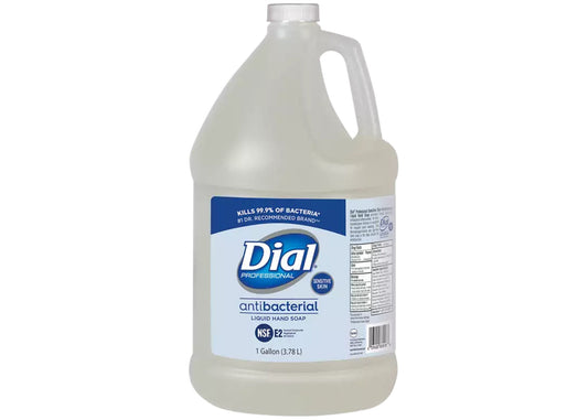 Dial® Professional Sensitive Skin Antibacterial LIQUID Hand Soap, E2, Gallon - 4/cs