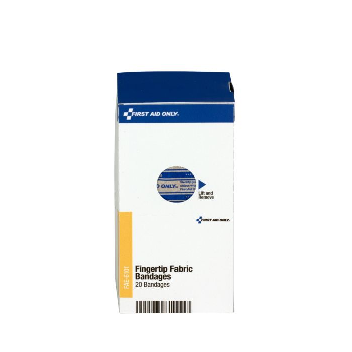 FAE-6101 SmartCompliance First Aid Kit Refill, Fingertip Fabric Bandages - 20/Bx