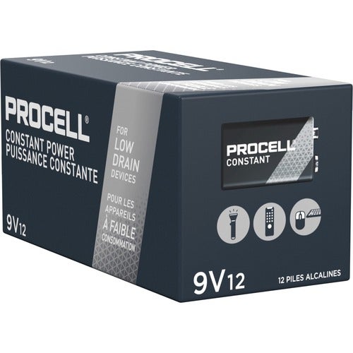 Procell 9-Volt Alkaline Batteries: 12/bx or 6 bx/cs