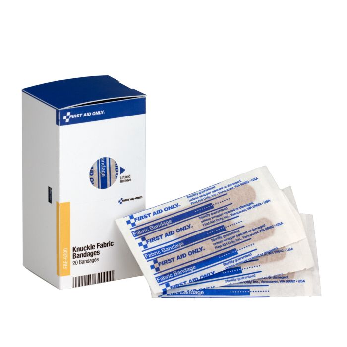 FAE-6200 SmartCompliance First Aid Kit Refill, Knuckle Fabric Bandages - 20/Bx