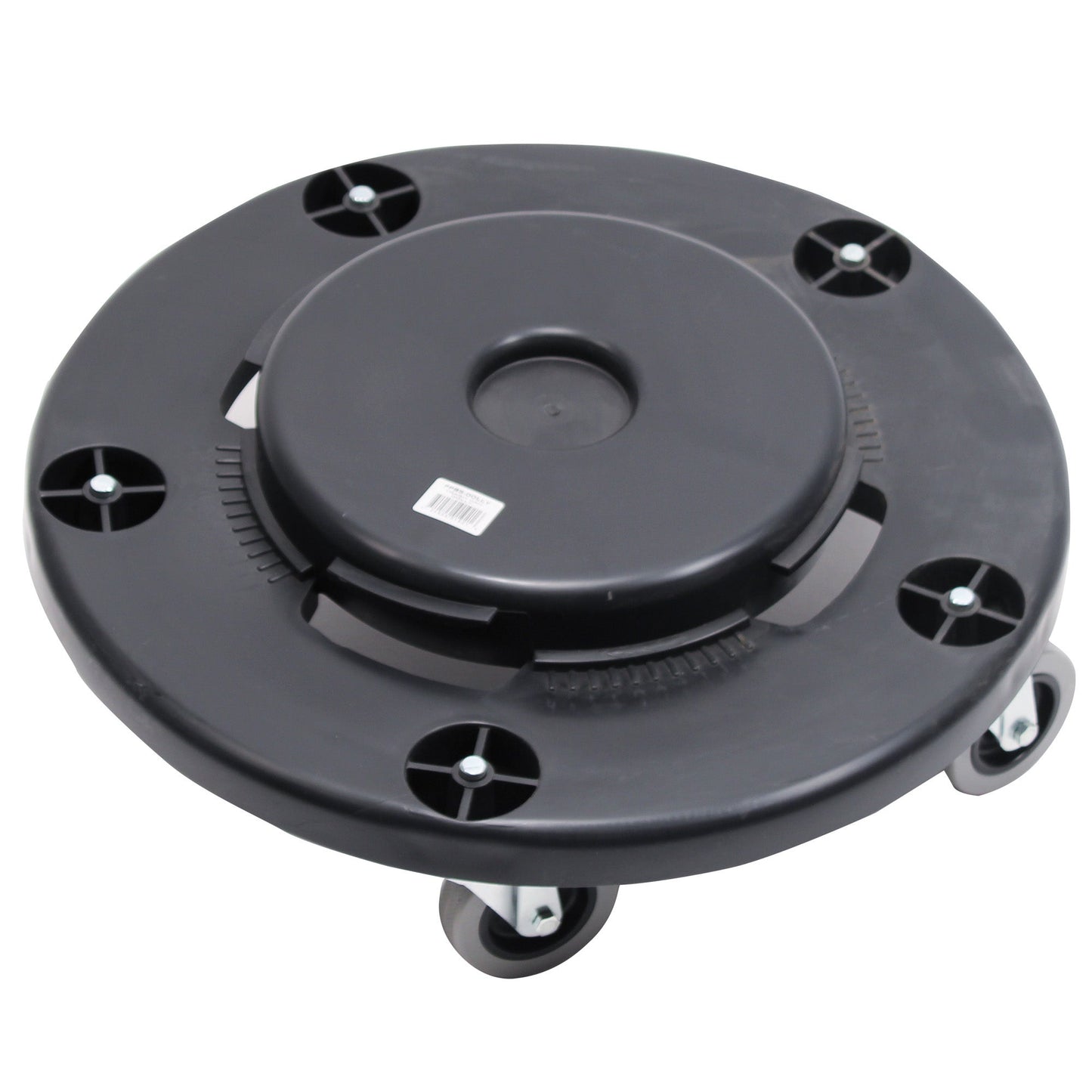 Performance Plus™ UNIVERSAL DOLLY for 32, 44, 55 Gal Round Waste Receptacles, Black - 1 Dolly