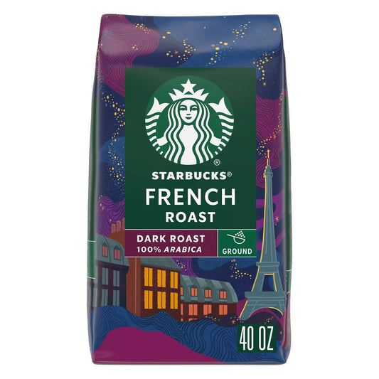 Starbucks® French Roast Ground Coffee, Dark Roast - 40 oz Bag
