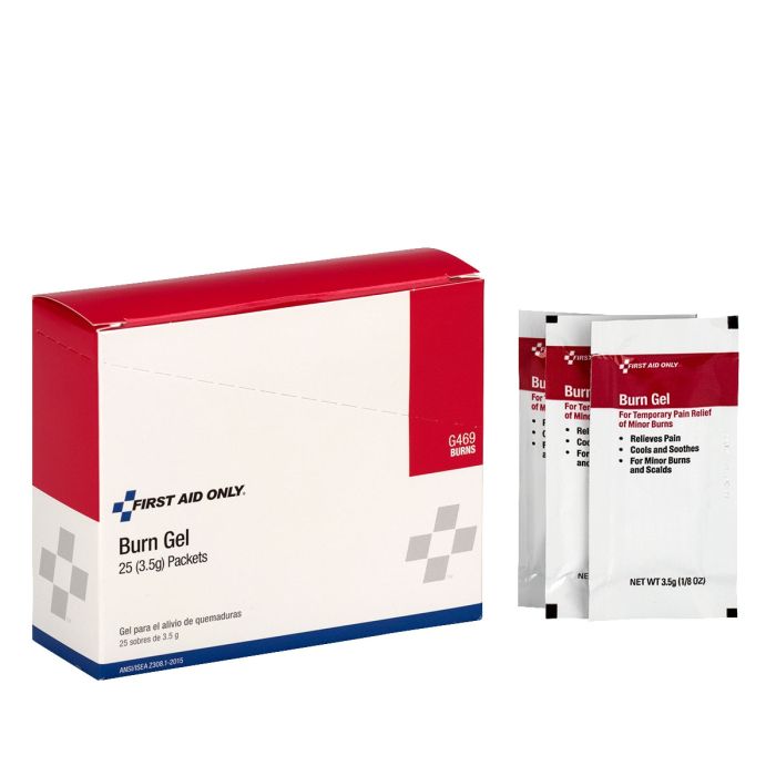 G469 SmartCompliance First Aid Kit Refill, Burn Gel, 3.5g Packets - 25/bx