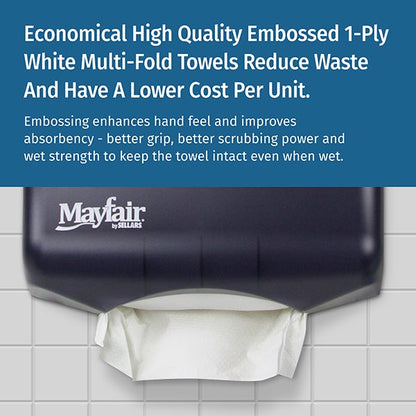 MAYFAIR® White Multi-Fold Towel - 4000/cs