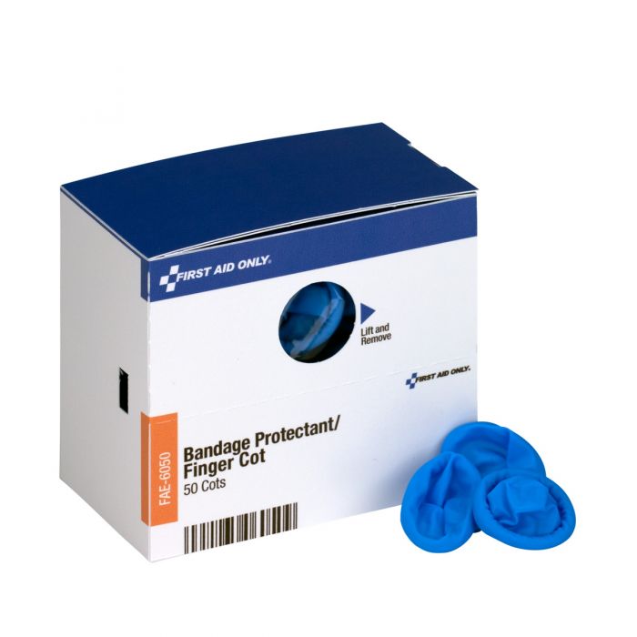 FAE-6050 SmartCompliance First Aid Kit Refill, Finger Cots, Blue, Nitrile - 50/bx