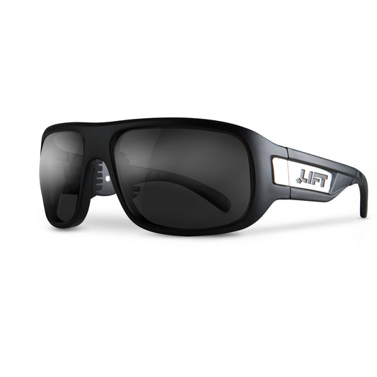 LIFT Safety BOLD Safety Glasses - Matte Black - Choose Smoke, Clear, Polarized, or Silver Revo Lens
