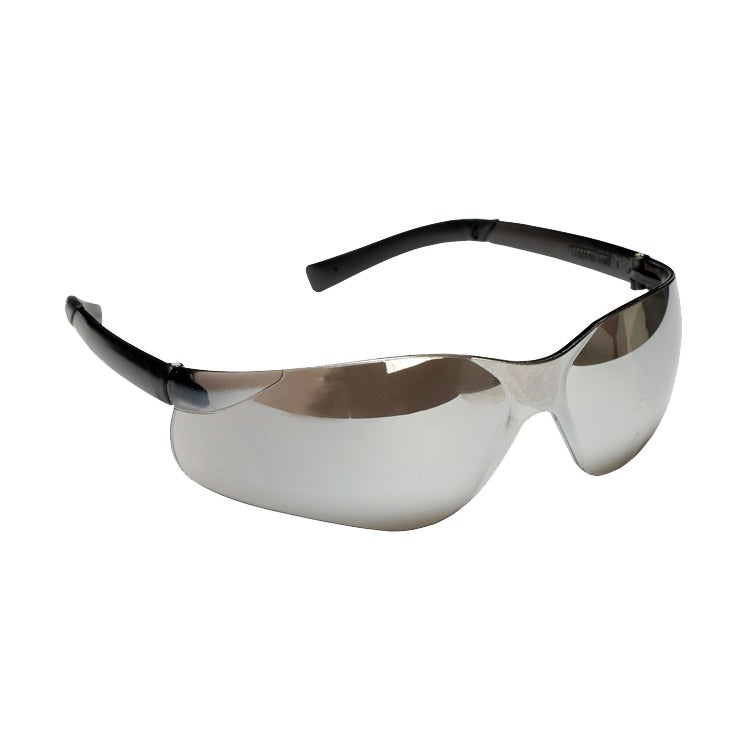 Cordova DANE™ Safety Glasses, Single Wrap-Around Scratch-Resistant Lens, Flexible Rubber Temples, MIRROR LENS, Choose Blue or Silver or Rainbow