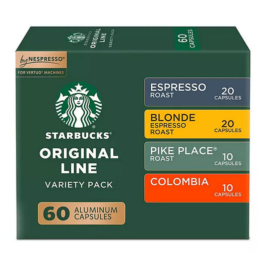 Starbucks® Nespresso Vertuo Capsule Variety Pack - 60/cs