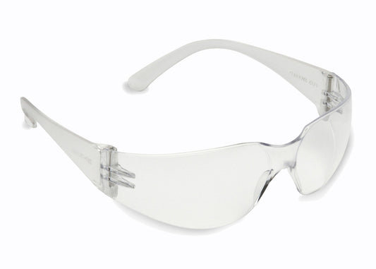 Cordova Bulldog™ Safety Glasses, Single Wrap-Around Scratch-Resistant Lens, Frosted Clear Frame, Choose Clear OR Clear/Anti-Fog Lens