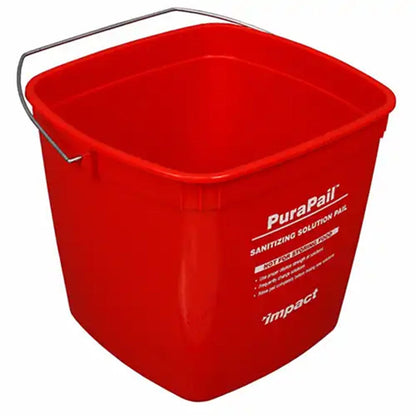 Utility PuraPail Bucket, Sanitizer Solution Pail, Red, 6 Quart - 1/ea