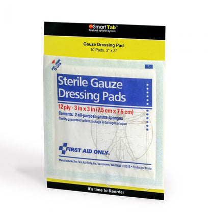 FAE-5005 SmartCompliance First Aid Kit Refill, Gauze Pads, 3" x 3" - 5/pk