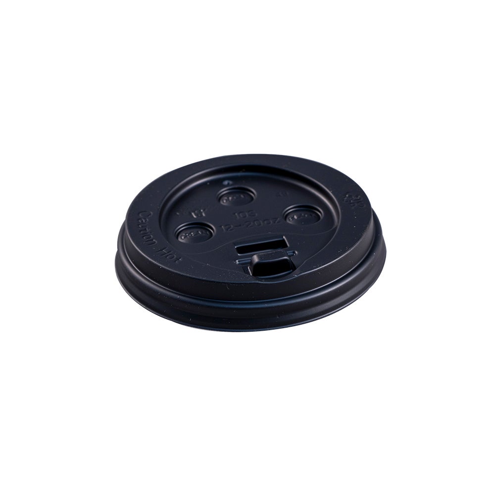 Empress™ Dome Lid for Paper Hot Cups, Black (2 sizes available) - 1000/cs