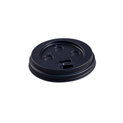 Empress™ Dome Lid for Paper Hot Cups, Black (2 sizes available) - 1000/cs