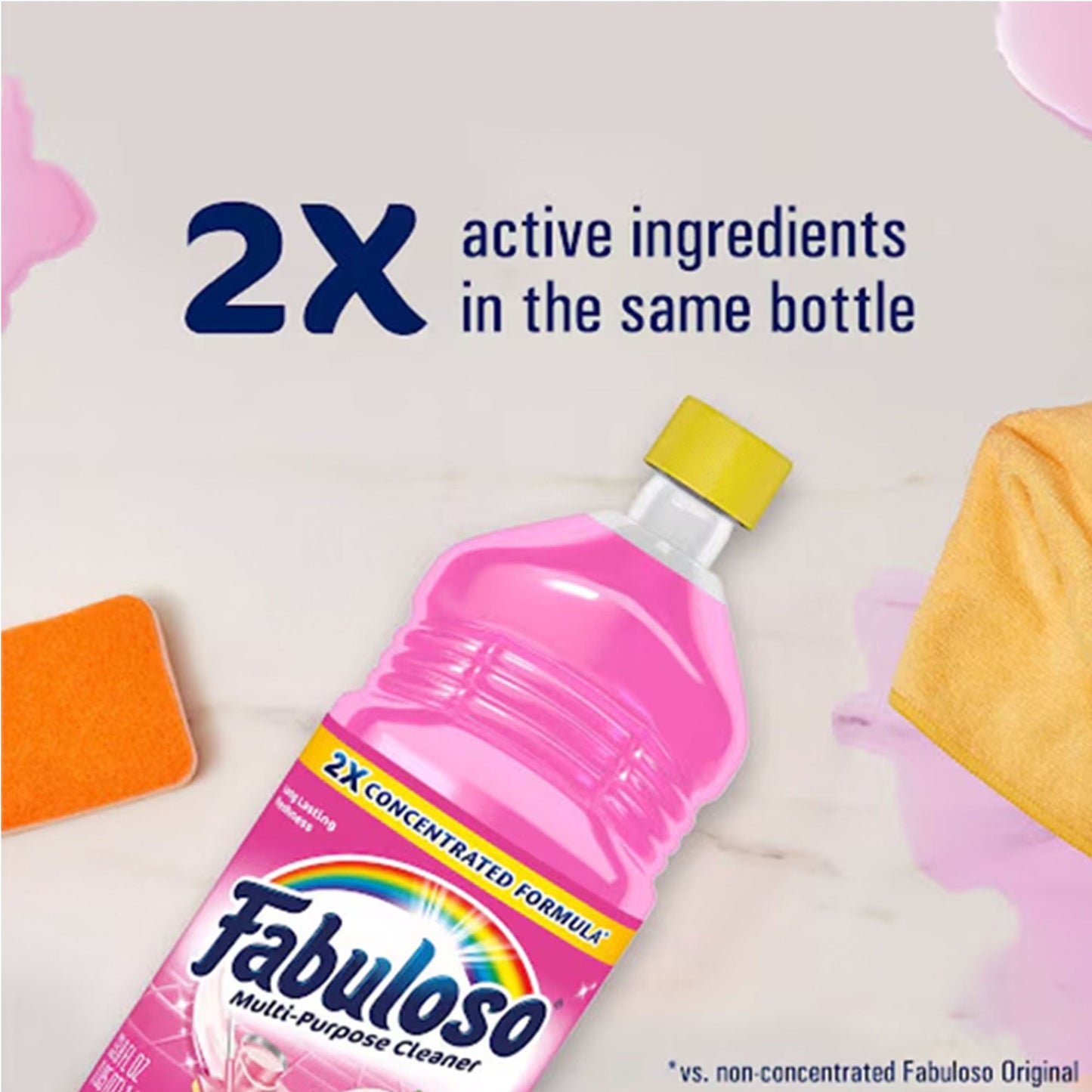 Fabuloso® 2X Concentrated Multi-Purpose Cleaner, Watermelon Scent, 56 fl oz Bottle - 6/cs