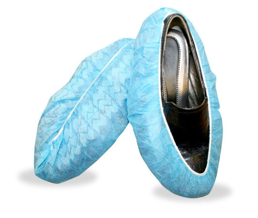 Cordova Blue Polypropylene Shoe Cover, Non-Skid Soles, Disposable - 400 per case