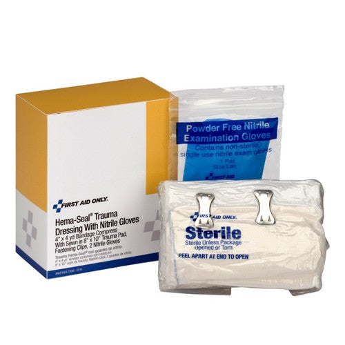 2-014 SmartCompliance First Aid Kit Refill, Hema-Seal Trauma Dressing - 1/ea