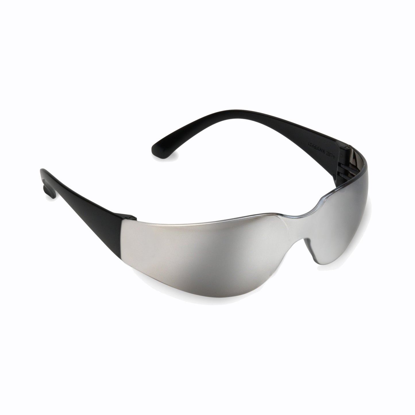 Cordova Bulldog™ Safety Glasses, Single Wrap-Around Scratch-Resistant Lens, Anti-Fog, MIRROR LENS, Choose Blue or Silver or Rainbow