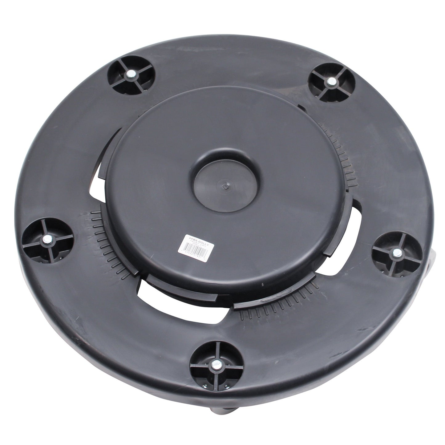 Performance Plus™ UNIVERSAL DOLLY for 32, 44, 55 Gal Round Waste Receptacles, Black - 1 Dolly