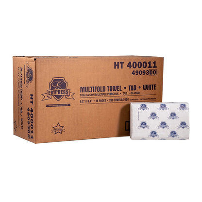 Empress PREMIUM Quality TAD Multifold Hand Towels, White - 4000/cs