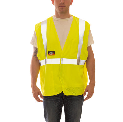 V80622 Tingley Job Sight FR™ Type R Flame Resistant Class 2 Mesh Vest, Lime — FREE SHIPPING*