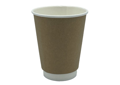EHCDW Empress™  Double Wall Paper Hot Cups, Kraft (Choose Your Size) - 500 per case