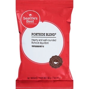 Seattle's Best Coffee, Portside Blend Ground Coffee, Medium Roast, 2 oz Portion Packs - 18/cs