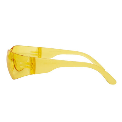 Cordova Bulldog™ Safety Glasses, Single Wrap-Around Scratch-Resistant Lens, Choose Amber or Light Blue Frame & Lens